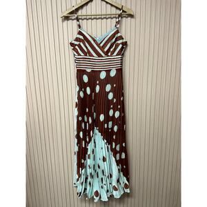 Poema Hit Midi Polka Dot Dress Size Small